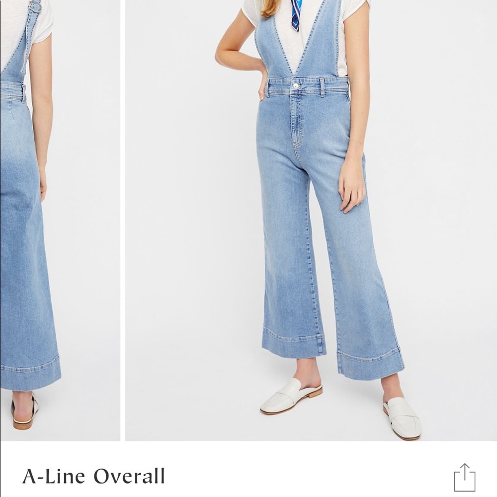 Free People Denim Overalls- price as listed.